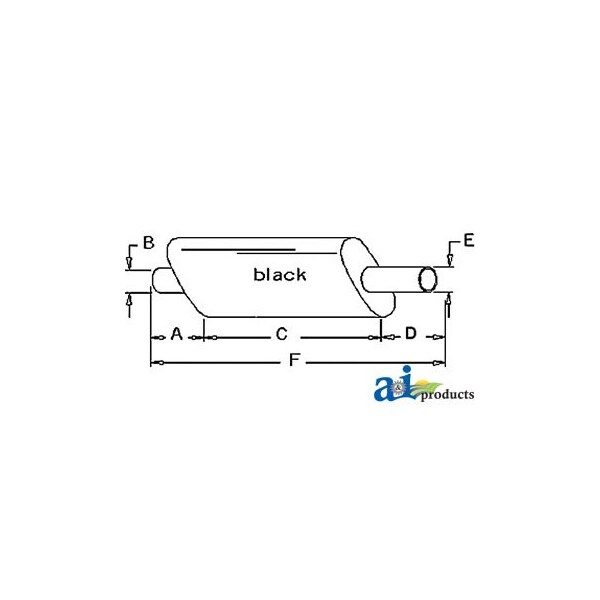 Muffler 49.5" x7.5" x14"